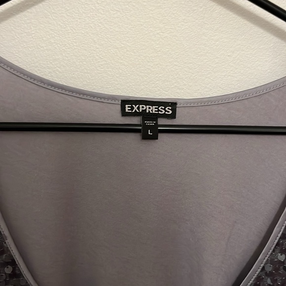 Express Silver Sequin Tank Top *EUC* - Picture 3 of 4